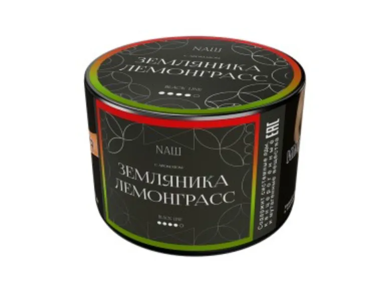 изображение товара Табак NAШ (НАШ) Black Земляника Лемонграсс 40г