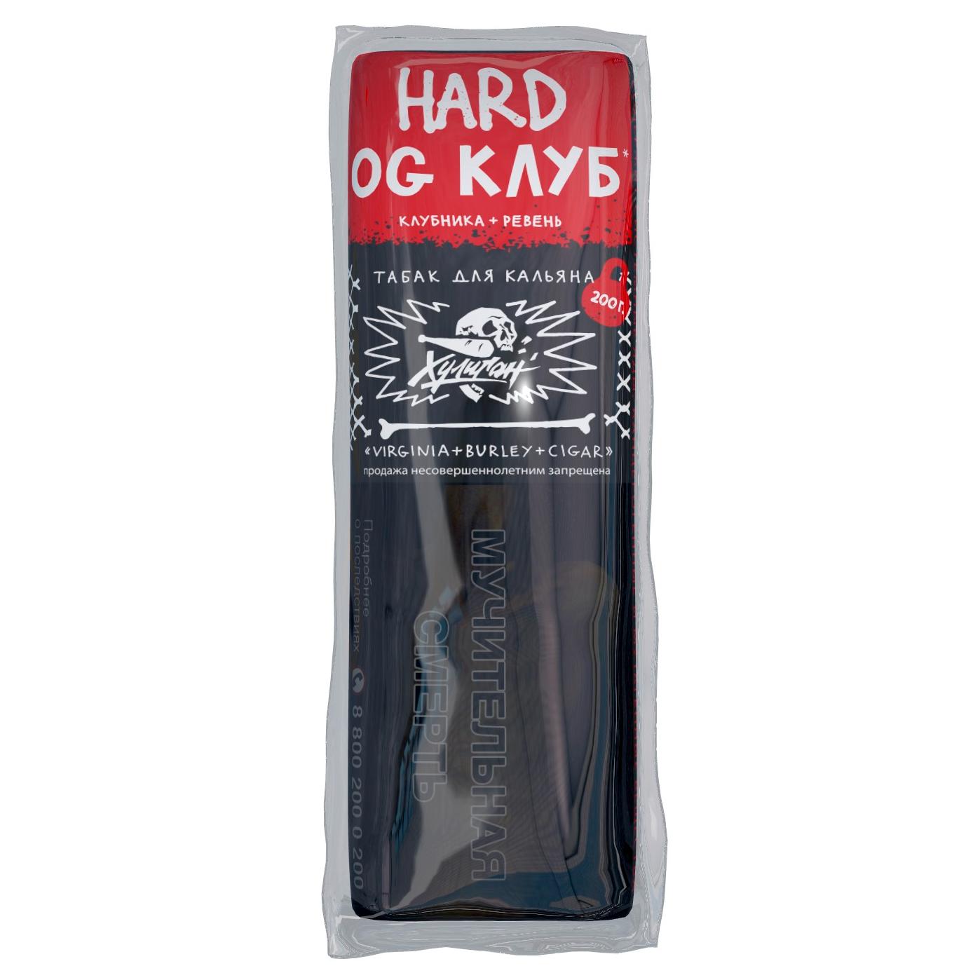 изображение товара Табак Хулиган Hard - Оуджи Клаб (Клубника Ревень) 200г