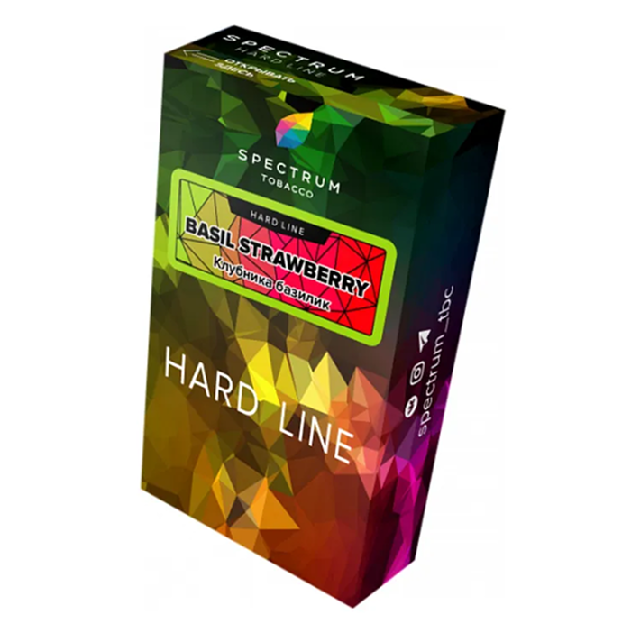 изображение товара Табак Spectrum Hard Line - Basil Strawberry (Клубника базилик) - 40 г