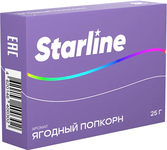 изображение товара Табак для кальяна Starline "Старлайн" (Ягодный попкорн), 25 г