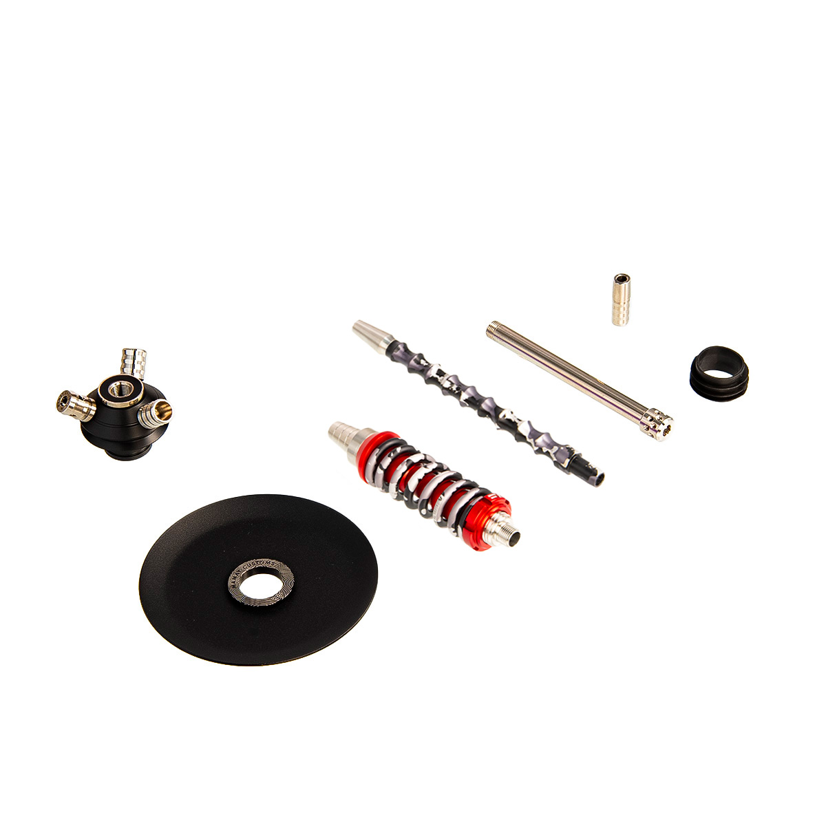 изображение товара Кальян MAMAY CUSTOMS Coilover Micro красно-серый камуфляж (без колбы)