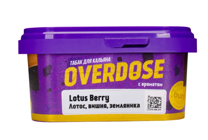 изображение товара Табак Overdose Lotus Berry (Лотос, вишня, земляника) 200г