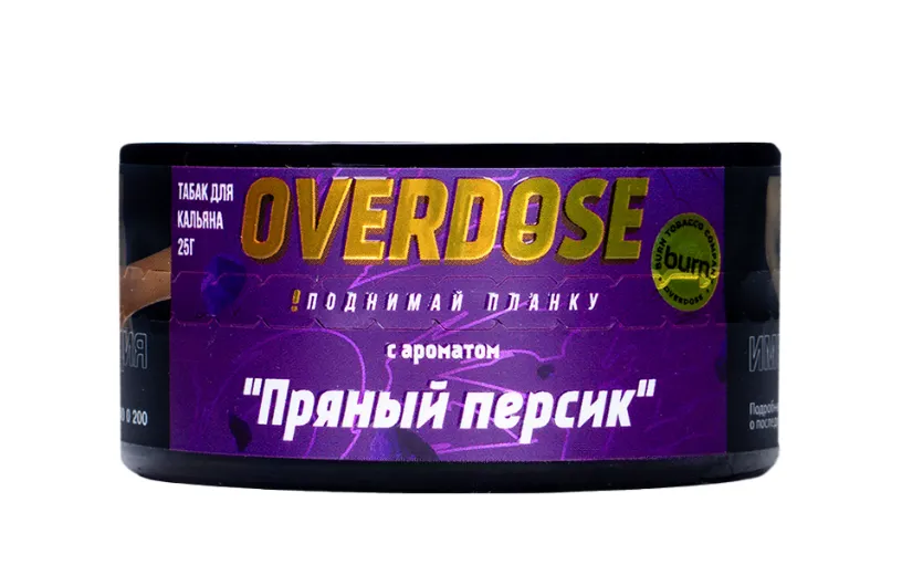 изображение товара Табак Overdose Kashmir Peach (Пряный персик) 25г