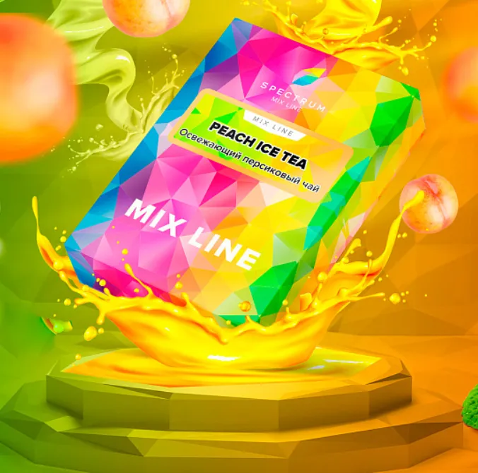изображение товара Табак Spectrum Mix Line - Peach Ice Tea (Освежающий персиковый чай) - 40 г