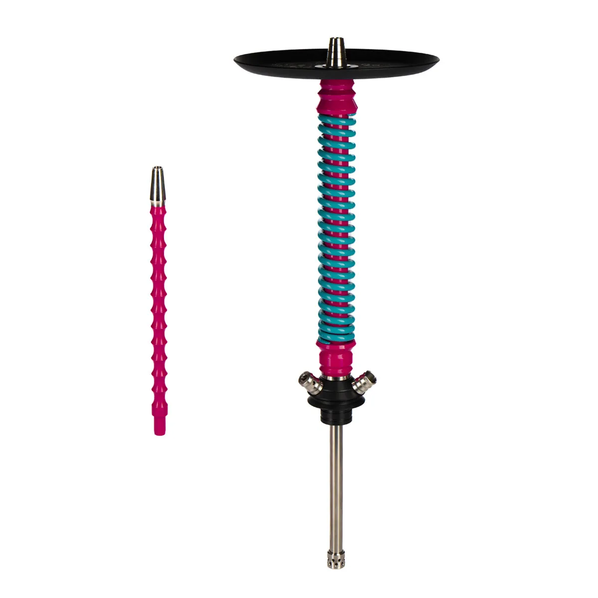 изображение товара Кальян MAMAY CUSTOMS Coilovers фуксия-м.волна (грав. черепа) (без колбы)