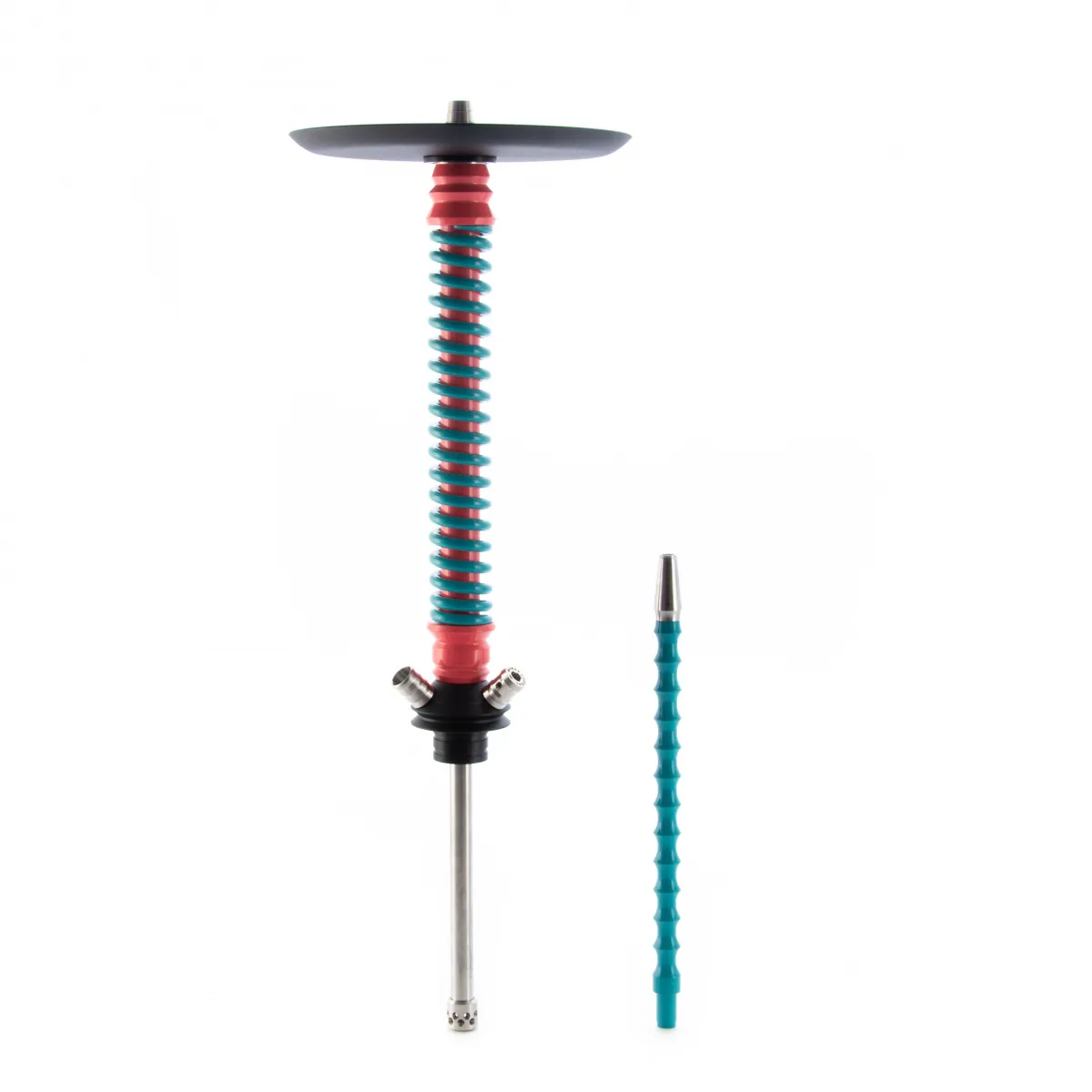 изображение товара Кальян MAMAY CUSTOMS Coilovers розово-морская волна (грав. черепа) (без колбы)