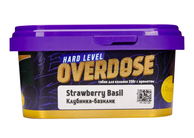 изображение товара Табак Overdose Strawberry Basil (Клубника-базилик) 200г