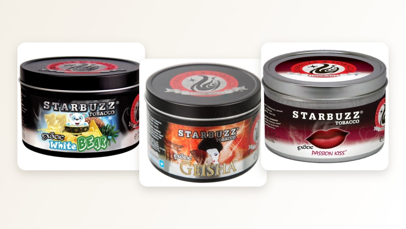 Табак Starbuzz: вкусы, крепость и миксы Табак Starbuzz: вкусы, крепость и миксы