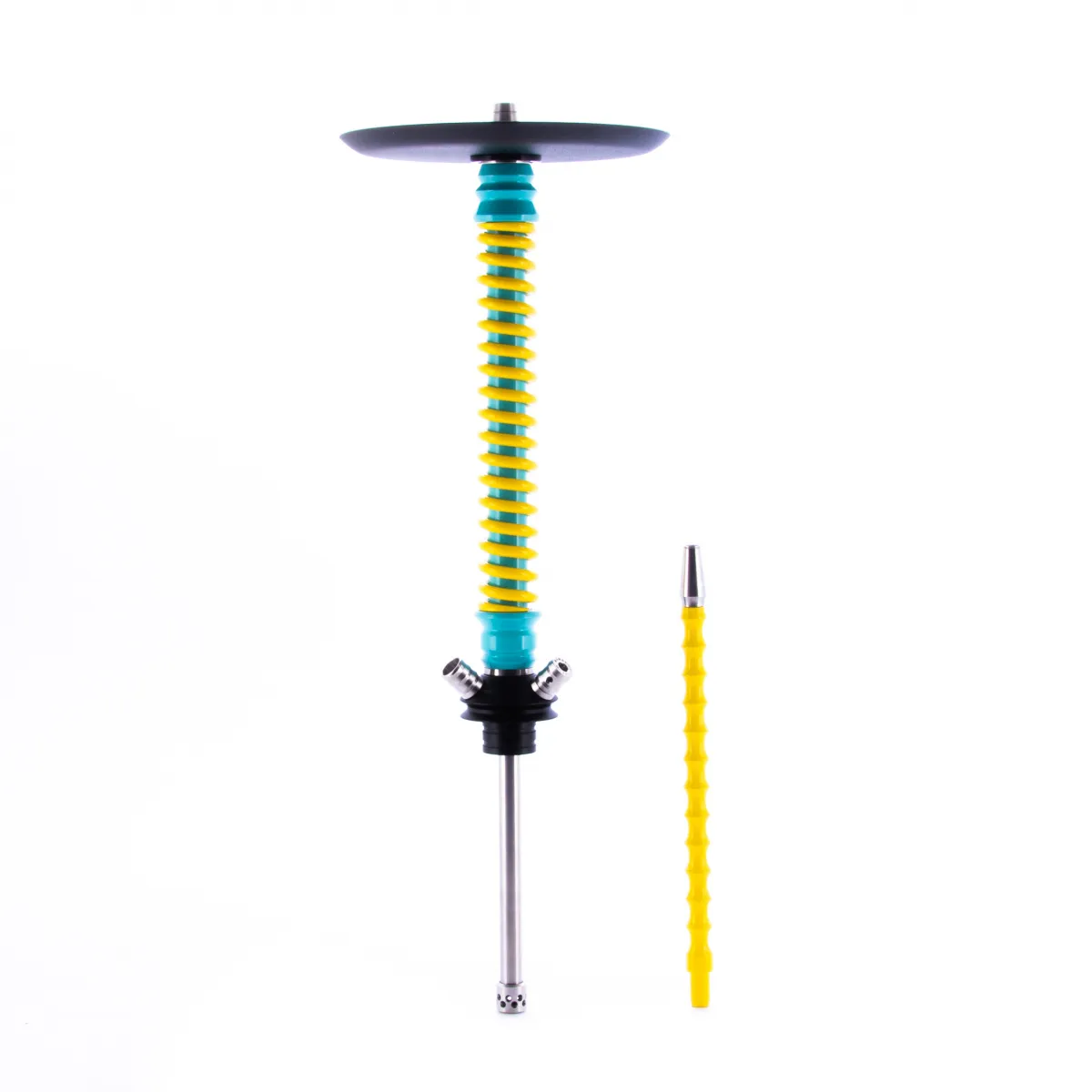 изображение товара Кальян MAMAY CUSTOMS Coilovers голубой-жёлтый (грав. shark) (без колбы)