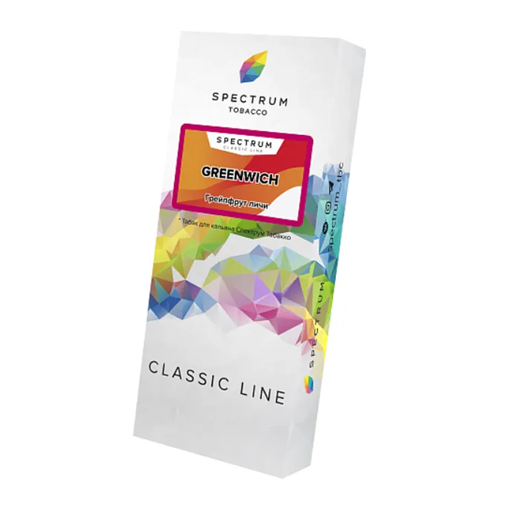 изображение товара Табак Spectrum Classic Line - Greenwich (Грейпфрут личи) - 100 г