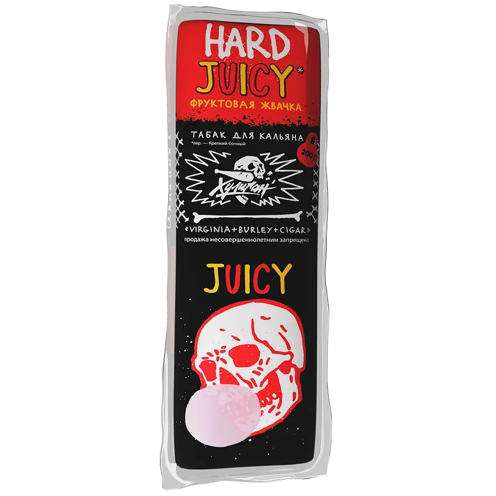 изображение товара Табак Хулиган Hard - Джуси (Фруктовая Жвачка) 200г