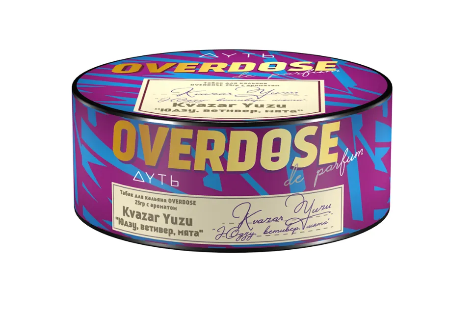 изображение товара Табак Overdose Kvazar Yuzu De Parfum (Юдзу, ветивер, мята) 25г