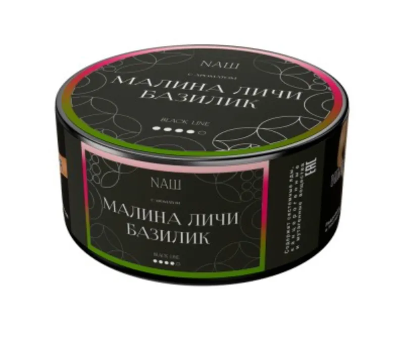 изображение товара Табак NAШ (НАШ) Black Малина Личи Базилик 100г