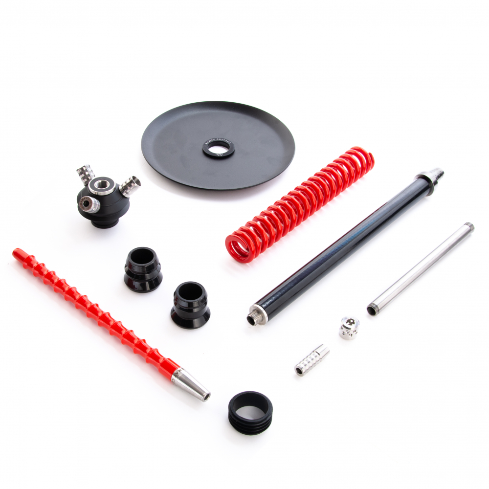 изображение товара Кальян MAMAY CUSTOMS Coilovers чёрно-красный (без колбы)
