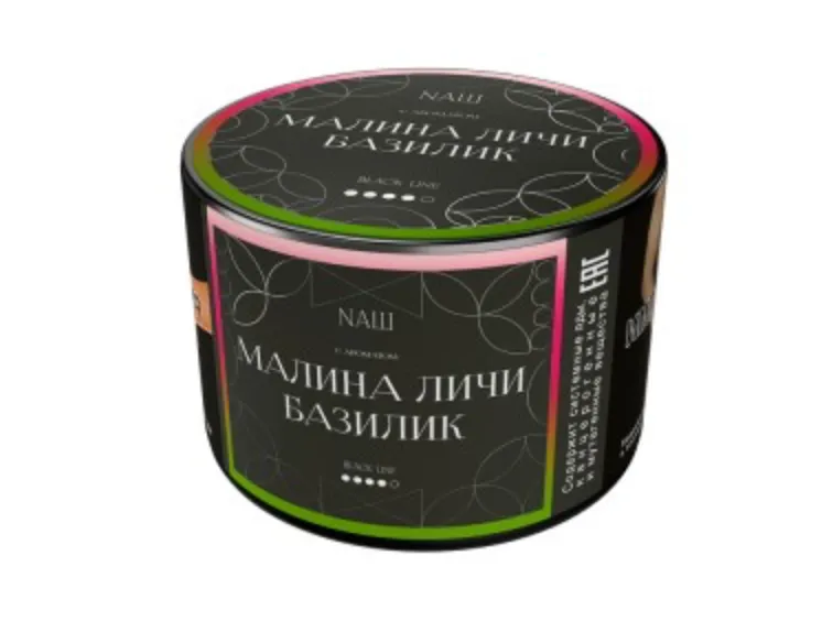 изображение товара Табак NAШ (НАШ) Black Малина Личи Базилик 40г