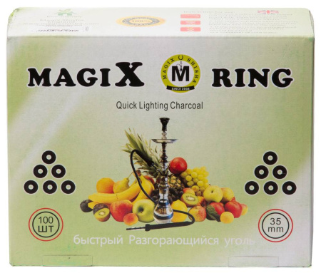 изображение товара Уголь для кальяна Magix Rings (Быстроразжигающийся) 35 мм