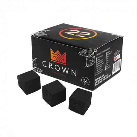 изображение товара Уголь для кальяна CROWN (Краун) 22 мм (24 шт)