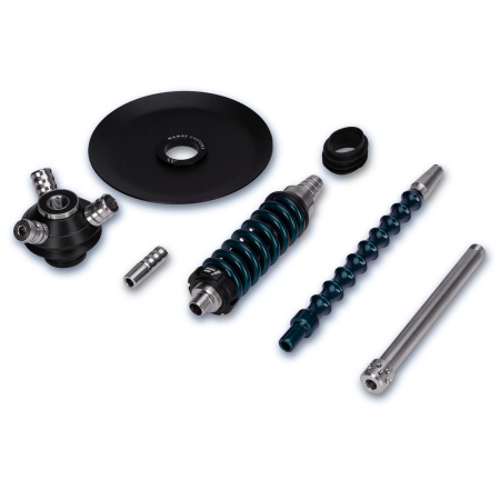 изображение товара Кальян MAMAY CUSTOMS Coilover Micro чёрно-зелёный лак (без колбы)