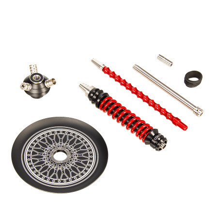 изображение товара Кальян MAMAY CUSTOMS Coilovers MINI чёрно-красный лак (без колбы) грав.BBS