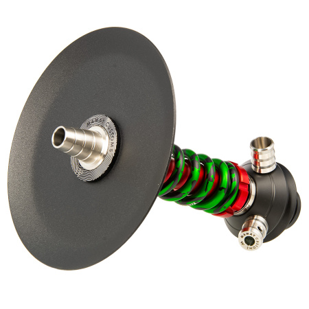 изображение товара Кальян MAMAY CUSTOMS Coilover Micro красно-зелёный сплеш (без колбы)