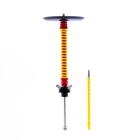 изображение товара Кальян MAMAY CUSTOMS Coilovers красно-жёлтый (грав. shark) (без колбы)
