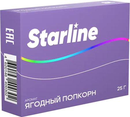 изображение товара Табак для кальяна Starline "Старлайн" (Ягодный попкорн), 25 г