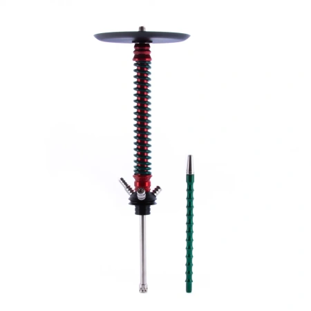 изображение товара Кальян MAMAY CUSTOMS Coilovers красный лак-зелёный лак (без колбы)