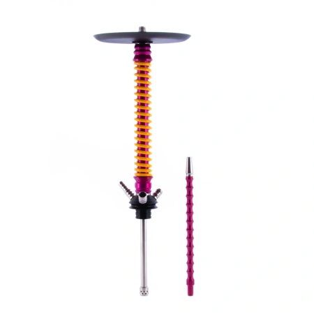 изображение товара Кальян MAMAY CUSTOMS Coilovers розовый лак-жёлтый (без колбы)