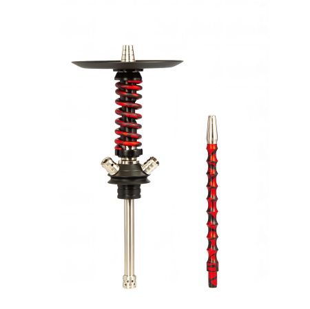 изображение товара Кальян MAMAY CUSTOMS Coilover Micro чёрно-красный сплеш (без колбы)